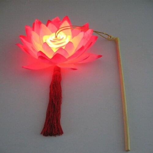Portable Amazing Musical Blossom Lotus Flower Light Lamp Party Glowing Lanterns