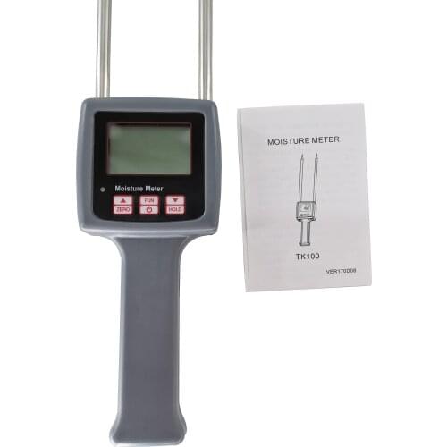 4 Digital LCD Fibre Moisture Meter with Hay Straw Bran Tester Analyzer Portable Moisture Measuring Device