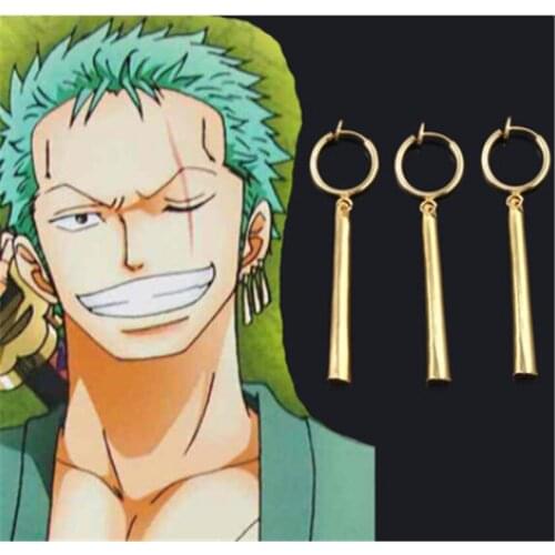 Cosmile earring Anime One Piece Zoro ear stud Aureate adorn article for women men limited cosplay christmas gift