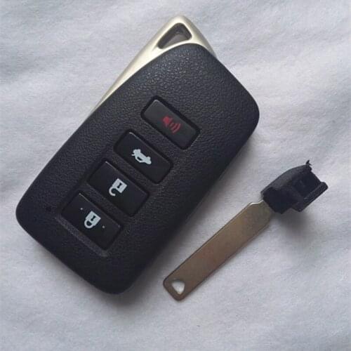 DAKATU 3+1 Smart Remote Key Shell Fob Keyless Entry Case 4 Buttons For Lexus IS/ES/GS/NX/RX Smart Card with Emergency blade