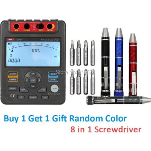 UNI-T UT511 1000V Megger Insulation Earth Ground Low Resistance Tester Megohmmeter Diagnostic-Tool Data Storage Auto-range Meter