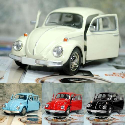 Vintage Beetle Diecast Pull Back Car Model Toy Children Gift Decorations Conveni