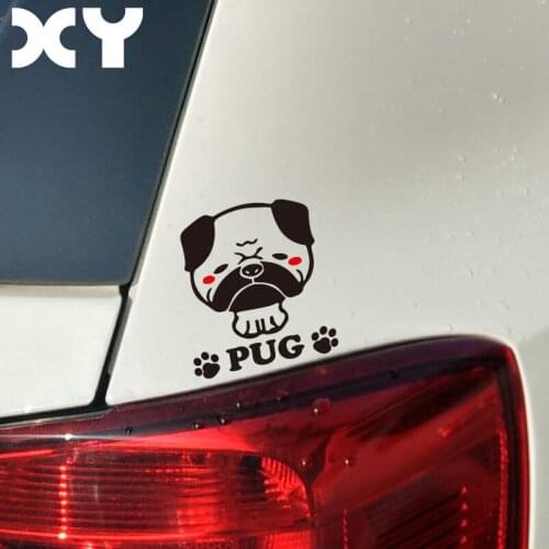 High Quality Stickers For Car Accessories Car styling motorcycle Stickers Decals Pug Waterproof Reflective Type car stickers