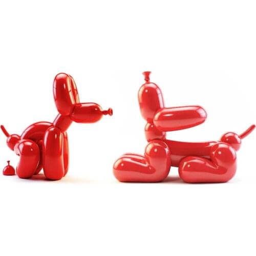 1pcs Art Pooping Dog Art Sculpture Resin Craft Abstract Geometric Dog Figurine Statue Living Room Home Decor Valentines Gift
