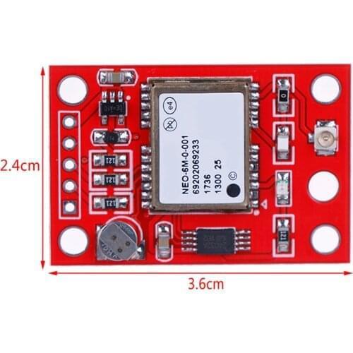 1Pc New Hot GY-NEO6MV2 NEO-6M Gps Module NEO6MV2 Board Red 3.6*2.4cm