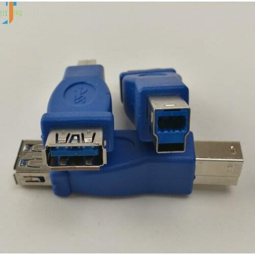 300pcs/lot High Speed USB 3.0 Type A Female To Type B Male Plug Connector Adapter Converter Adapter AF To BM for Computer