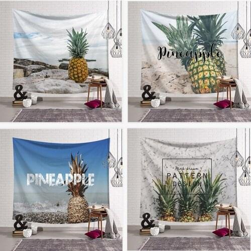 JAEBAEK 3d Pineapple Beach Scarf Wraps Tropical Fruit Print Wall Hanging Tapestry Beach Towel