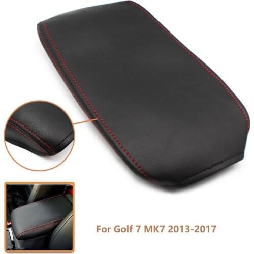 New Microfiber Leather Car Armrest Box Cover For Golf 7 MK7 2013-2017 Central Wear-resistant Comfortable Auto Interior Parts