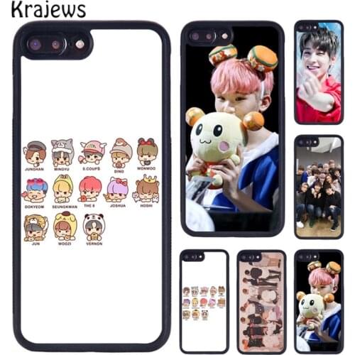 Krajews Kpop Seventeen TPU Phone Case For iPhone X XR XS 11 12 Pro MAX 5 6 6S 7 8 Plus Samsung Galaxy S5 S6 S7 S8 S9 S10 PLUS