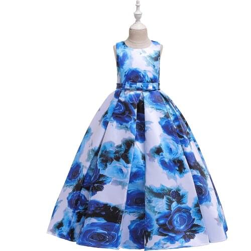 Flower Girls Pageant Dresses For Girl Children Flower Prom Princess Petal Dress Girl Elegant Party Wedding Dress