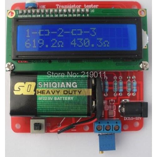 DIY KIT 2014 New Transistor Tester Capacitor ESR Inductance Resistor Meter NPN PNP Mosfet free shipping with tracking number