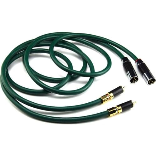 Hifi FA-220 Pure Occ XLR Plug To RCA Plug Cable High End 2rca To Hifi 2xlr Cable Carbon Fiber Pure Copper Gold-Plated Connector