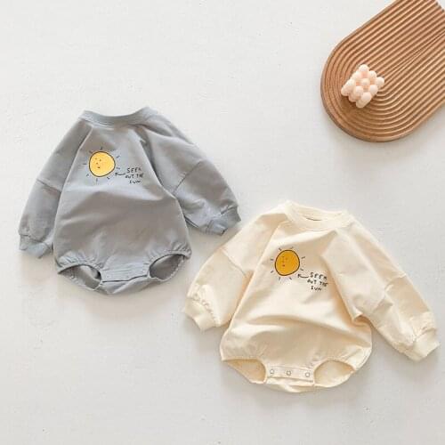 Spring Newborn Infant Baby Boys Girls Cartoon Pattern Rompers Clothing Kids Boy Girl Long Sleeve Rompers Clothes 0-3Yrs