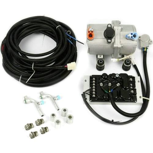 Universal 12V 24V Electric Compressor Set for Auto Air Conditioning A/C System Car Truck Bus Boat Tractor Automobile Aircon