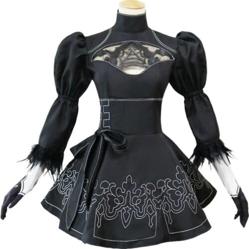 Cosplay Anime Nier Automatas 2B Sister Cosplay Suit Anime Women Cosplay Costume Set Fancy Halloween Girls Party Goth Dress