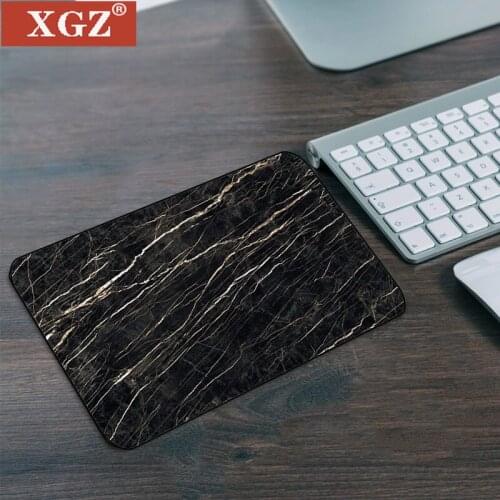 XGZ Rectangular Texture Abstract Marble Rubber Non-slip Laptop Mouse Pad 22x18cm Gamer Desk Maus Accessories Peripherals