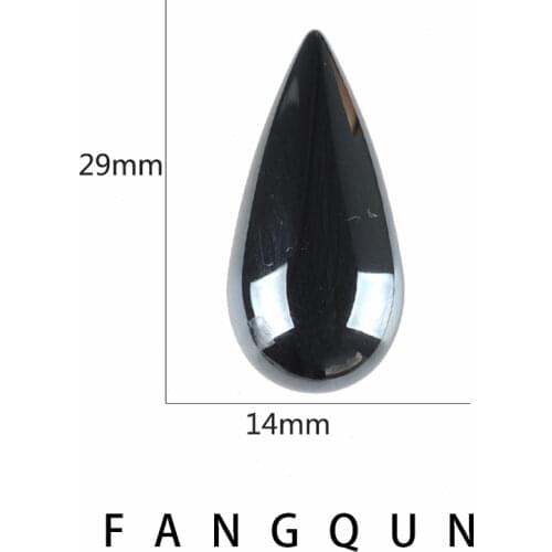 Hematite Water drop Pendant Natural stone 29*14mm Non-Magnetic Bead Charm Jewelry DIY Necklace making accessories For Women Men