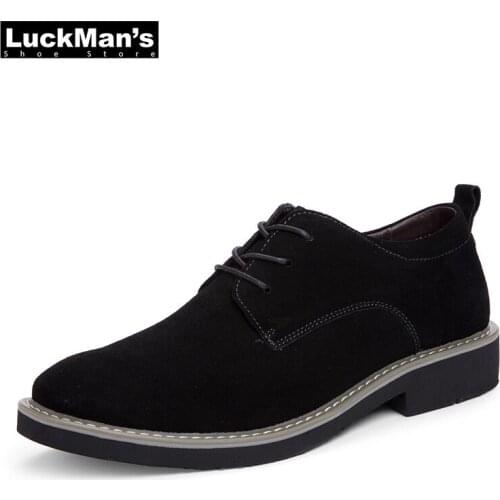 Men Casual Shoes Oxfords Cow Suede Mens Flats Spring Autumn Fashion Classic Man Shoes Leather Genuine Size 38-46