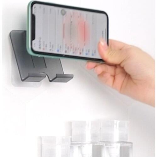 Wall Mounted No Punch Mobile Phone Cellphone Charging Holder Mobile Phone Organizer Storage Box Universal Mobile Phone Holder