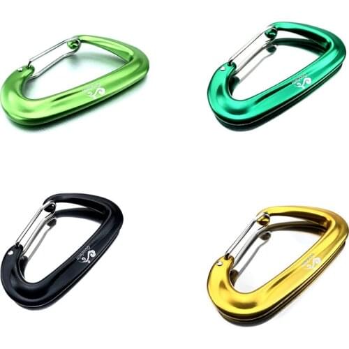 New Aviation Aluminum D Shape Carabiner 12KN Hammock Safety Clasp Climbing Buckle