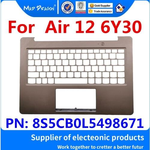 New Original Laptop Upper Case Top Cover Palmrest Keyboard Bezel Gold For Lenovo Air 12 6Y30 Palm rest C shell 8S5CB0L5498671