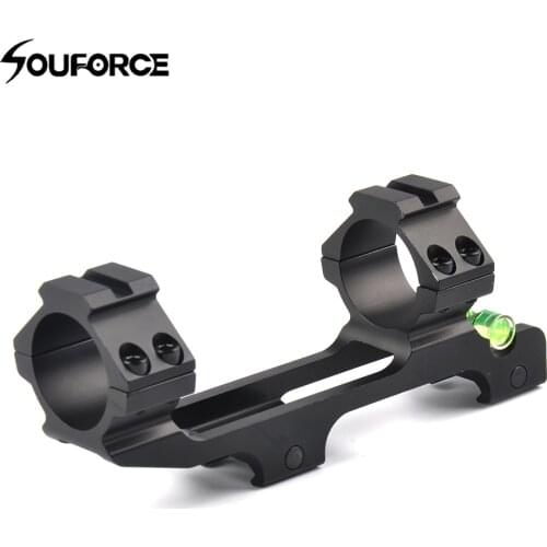 Hunting Optic Scope Mount Dual Ring with Spirit Bubble Level Fit 20 mm Picatinny Rail for Tactical Rifle Scope