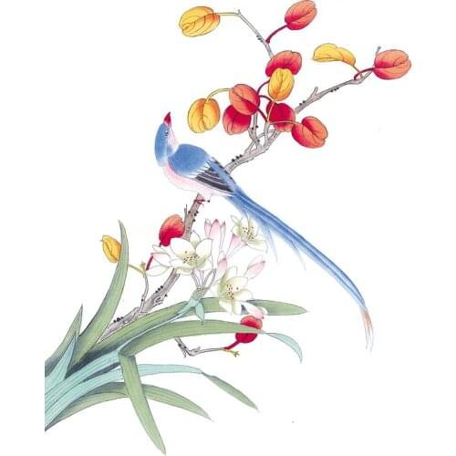 Canvas Art Picture Print Painting Chinese Watercolor Flowers and Birds Oil Painting on Canvas Wall Art Picture for Home Decor