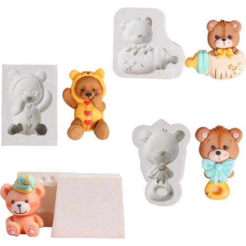 Bear Silicone Mold Fondant Mould Cake Decorating Tools Chocolate Gumpaste Molds, Sugarcraft, Kitchen Gadget