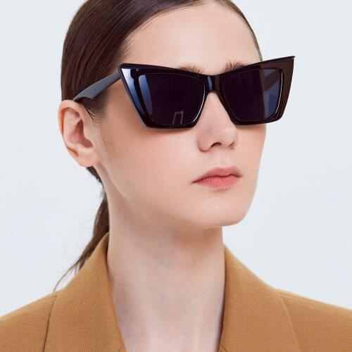 Vintage Cat Eye Sunglasses Women Fashion Brand Designer Sunglasses Female Sexy Leopard Cateyes Black Gradient Oculos De Sol