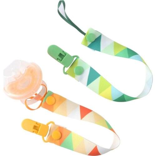 Baby Pacifier Clip Chain Ribbon Dummy Soother Holder Chain Anti-drop Buckle Strap For Pacifier Baby Feeding