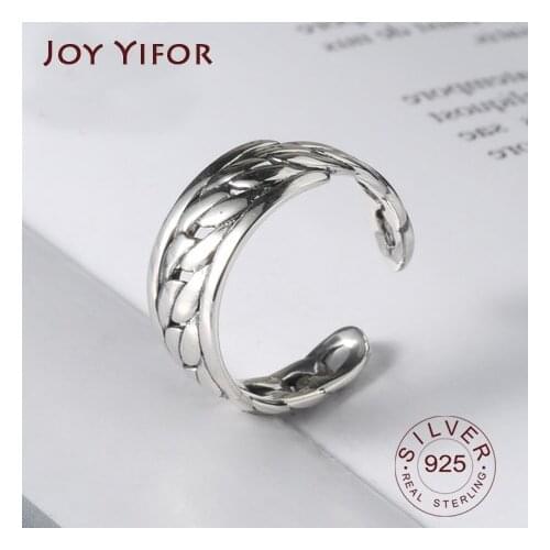 Korean version 925 sterling silver wave geometry love adjustable womens wedding ring engagement ring silver 925 jewelry