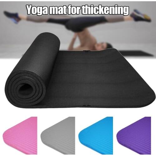 10mm Thick Durable Exercise Yoga Mat Sport Fitness Pad Portable for Gym Home Drop Shipping