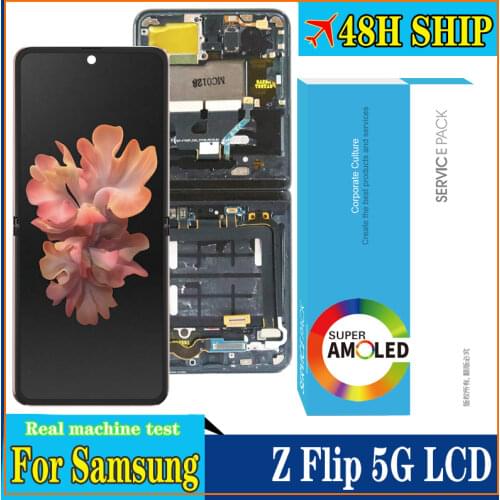 100% Original Panels For Samsung Galaxy Z Flip 5G LCD Screen Touch display SM-F7070 Digitizer Assembly Replacement Parts