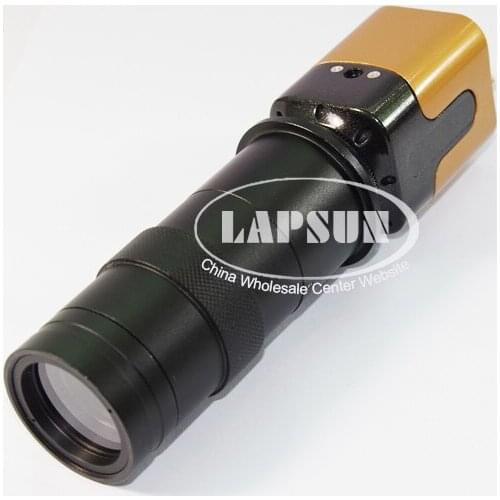 120X CCD 800 Lines 800L BNC Video interfaces Industrial Camera Microscope Set + C-Mount Lens with Color, White / Black Model