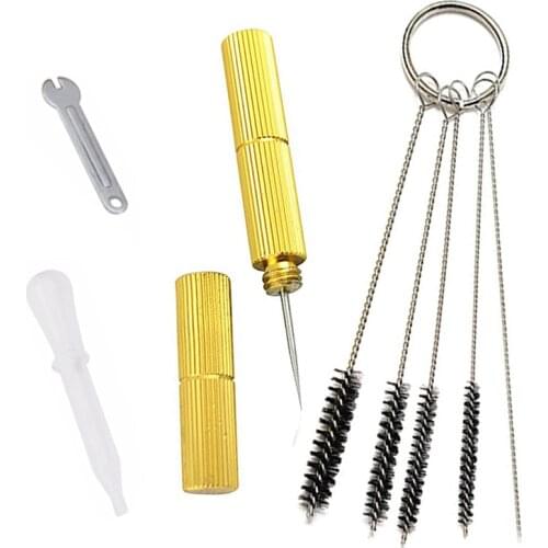 4pcs/Set Airbrush Pen Nozzle Cleaning Kit Spray Repair Tool Brush Knife Reamer Drop Wrench Accessories