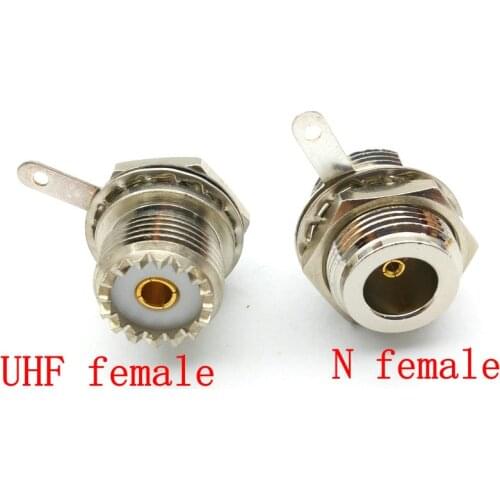 50PCS N female /UHF female Type Front Mount Jack bulkhead with solder cup RF Connector