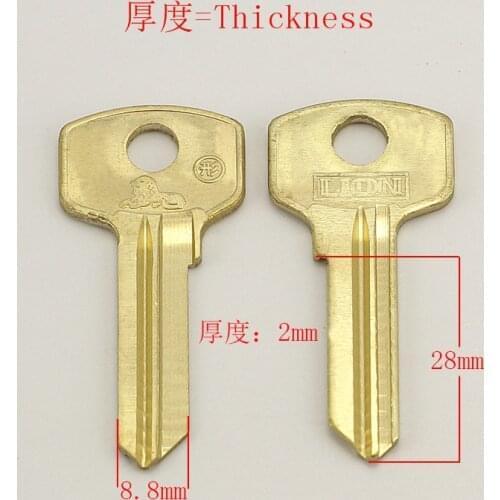A068 Wholesale Locksmith Keymother Brass House Home Door Blank Empty Key Blanks Keys 25 pieces/lot