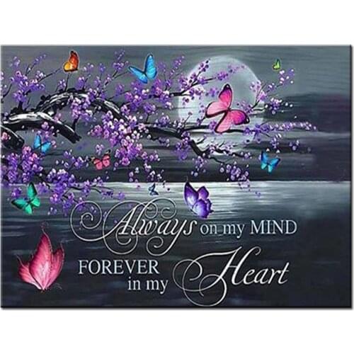 Diamond mosaic love,butterfly Plum blossom,moon text diamond paint custom,diamond painting full square round diamond embroidery