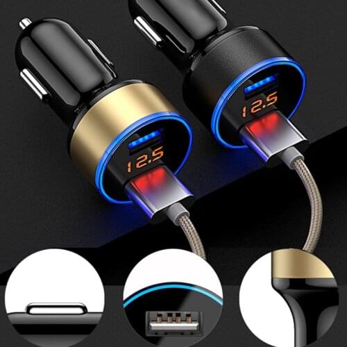 3.1A Dual USB Car Charger Cigarette Socket Lighter For Lada Granta Vaz Kalina Priora Niva Samara 2 2110 Largus 2109 2107 2106