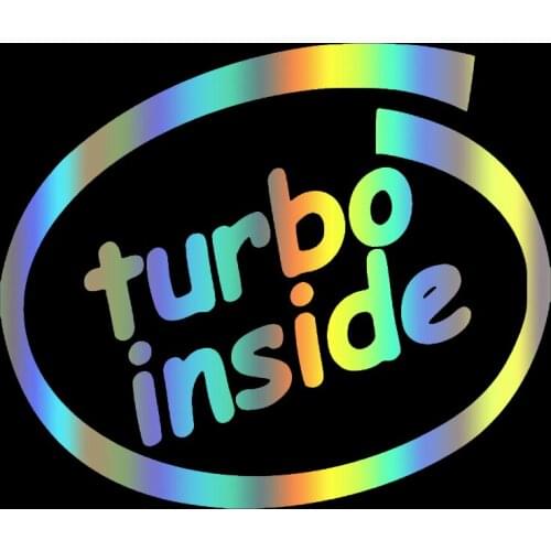 CS-10087# Funny Vinyl Decal Turbo Inside Car Sticker Waterproof Auto Decors on Truck Bumper Rear Window