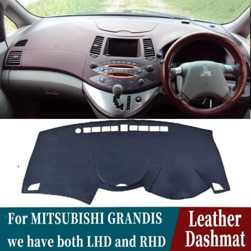 For MITSUBISHI GRANDIS 2003 2004 2005 2006 2007 2008 2011 Leather Dashmat Dashboard Cover Pad Dash Mat Carpet Car-Styling RHD