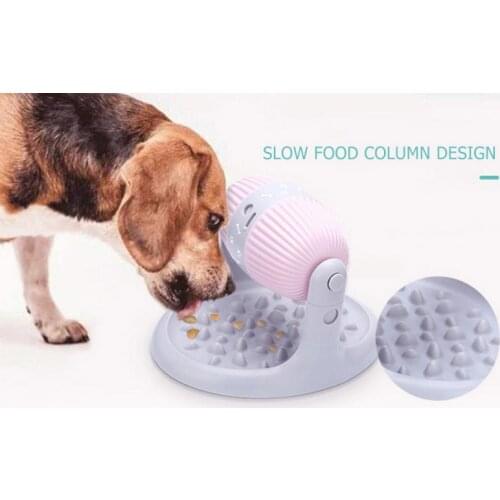 Pet Feeder Toy Dog Cat Cylindrical Roller Type Slow Leaking Food Toy Adjustable Anti-Slip Slow Eating Toys