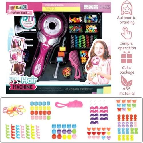 Electric Hair Braided Toy Set Easy To Operate Easy Braids Playset For Little Grils Pretend Play Toys For Children