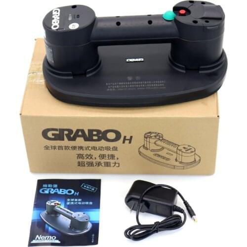 Grabo H Portable Electric Vacuum Suction Cup Lifter for Wood Drywall Granite Glass Tile Heavy Lifting Tool