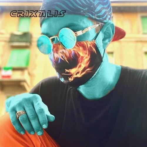 CRIXALIS Classic Gothic Steampunk Sunglasses Men Fashion Sun Glasses Women Luxury Brand Designer Round Glasses Driving Goggle