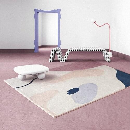 Nordic Ins Living Room Fluffy Carpet Girls Room Soft Carpets Kids Room Pink Decor Shaggy Bedroom Coffee Mat Carpet Table Parlor