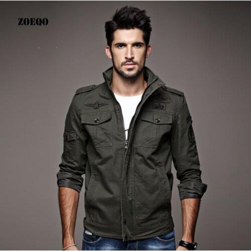 ZOEQO new arrive Brand Jacking mens bomber jacket Men coats Military outwear High quality Stand collar Jacket M-6XL