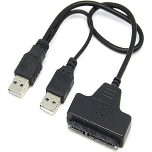 New USB 2.0 to SATA 22Pin Adapter Cable Cord for 2.5 Inch HDD Laptop Hard Drive
