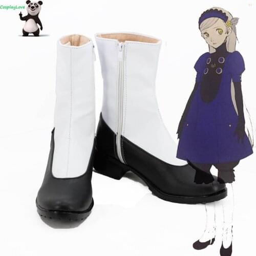 Persona 5 Lavenza Black White Cosplay Shoes High Heel Boots Newest Custom Made For Hallowee Christmas CosplayLove