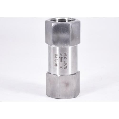 3/4" BSP Female One Way Spring Check Valve Non-return Inline 316 Stainless Steel Water Gas Oil